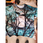 Chemise graphique de lune spooky unisexe pour homme t-shirt à manches courtes t-shirt à imprimé 3D t-shirt col rond vêtements de designer décontracté grandes tailles quotidien vacances violet jaune