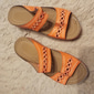 mørkebrune slip-on komfortsandaler til dame med støtte i fotbuen og utskjærte stropper, uformelle ortopediske slidesko for turgåing, reiser og daglig bruk