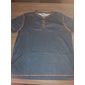 Hombre Camisa henley gofrada Tee Manga Corta Cuadros A Cuadros Moda Design Cómodo Botones Henley Casual Diario Exterior Verano Azul Piscina Negro Blanco Camiseta Henley