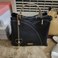 borsa da donna blu navy e rosa con ciondolo a forma di cuore – elegante borsa a tracolla e tote in similpelle per l'uso quotidiano