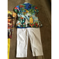 Voor heren Papegaai Bladeren Overhemd Hawaiiaans overhemd Aloha-shirt Korte mouw Overhemd Strijkijzer Tropisch Modieus Hawaii Casual Hawaii Feestdagen Zwart Geel Zwart / Bruin S M L