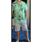 Homme Cocotier Plantes tropicales Chemise Chemise hawaïenne Chemise Aloha Manche Courte Chemise Col rabattu Mode Hawaïen Design Extérieur Plein Air Casual Noir Noir + blanc Blanche Print S M L