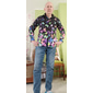 Homme Papillon Chemise Chemise hawaïenne Chemise Aloha manche longue Chemise Col Rabattu Mode Streetwear Designer Extérieur Rue Occasionnel Bleu Jaune Violet S M L