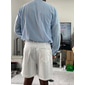 Homme Chemise Chemise à col officier Chemisette Chemise d'été Tenues de plage Chemise décontractée Chemise boutonnée Couleur unie Vacances Curise Noir Blanche Rose Claire Bleu manche longue Col