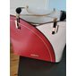 marinblå och rosa handväska för kvinnor med charm med hjärttofs – elegant crossbody och tygväska i konstläder för dagligt bruk
