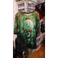 T-shirt graphique crâne à manche courte T-shirt à impression 3D polo col rond mode vintage Fashion extérieure casual quotidien vert vêtements de printemps et d'été S M L XL 2XL 3XL 4XL
