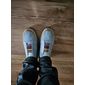 Damen-Sneaker zum Hineinschlüpfen mit grünem Katzen-Print – atmungsaktive Halbschuhe mit elastischem Einsatz zum Gehen, Reisen und für den Alltag