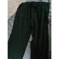 Herr Linne Byxor Långbyxor Sommarbyxor Strandbyxor Snörning Slät Komfort Andningsfunktion Fullängd Ledigt Yoga Helgen Streetwear Smal Blå Svart Microelastisk