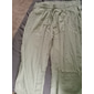 Homme Pantalons en Lin Pantalons Pantalons de Plage Cordon de serrage Avec Poches Ceinture Élastique Uni Confort Respirant Quotidien Élégant Hip Hop Kaki clair Noir Micro-Élastique