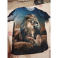Herren Grafik Tiermotiv Löwe 3D Hemd T Shirt T-Shirt Kurzarm T-Shirt 3D-Druck Rundhals Hemd Vintage Rockig Täglich Ferien Schwarz Gelb Braun Sommer Bekleidung S M L XL 2XL 3XL 4XL