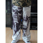 Homme Crâne Impressions Graphiques Pantalons Pantalon décontracté Pantalons Amples Taille Moyenne Mode Grand et Long Occasionnel Quotidien Conception à cordon élastique Poche Avant Jambe Droite