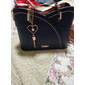 borsa da donna blu navy e rosa con ciondolo a forma di cuore – elegante borsa a tracolla e tote in similpelle per l'uso quotidiano