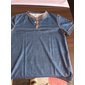 Hombre Camisa henley gofrada Tee Manga Corta Cuadros A Cuadros Moda Design Cómodo Botones Henley Casual Diario Exterior Verano Azul Piscina Negro Blanco Camiseta Henley