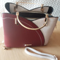 dames marineblauwe en roze handtas met hartvormige kwastbedel – elegante imitatieleren crossbody en tote bag voor dagelijks gebruik