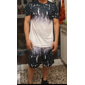 Men's Graphic Gradient 2pcs Tees sets Tee Set Short Sleeve Short Pants Crew Neck Fashion Lightweight Basic Street Daily Sports Print Summer Spring Navy Blue Green Dark Gray