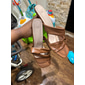 mules à talons hauts métalliques dorées pour femmes – sandales élégantes à bout ouvert avec bride nouée pour les fêtes, les soirées et les occasions spéciales