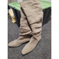 Women's Suede Slouchy Knee-High Boots with Flat Sole, Ideal for Casual Wear and Comfortable Outfits