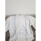 Herren leinenhemd Guayabera Hemd Sommerhemd Lässiges Hemd Strandhemd Gestreift Urlaub Hawaiianisch Weiß Blau Khaki Grau Langarm Kargen Frühling Sommer Bekleidung Bedruckt