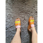 sandales compensées orthopédiques bohème chic pour femmes - bretelles multicolores vibrantes, soutien de la voûte plantaire confortable, chaussures d'été tendance