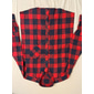 Voor heren Overhemd Flanellen hemd Geruit overhemd Shirt met kraag Overhemd met knopen Schotse ruit Bruiloft Buiten Zwart Wit Wijn Rood Lange mouw Strijkijzer Herfst Winter Kleding