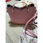 borsa da donna blu navy e rosa con ciondolo a forma di cuore – elegante borsa a tracolla e tote in similpelle per l'uso quotidiano