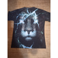 Herr Grafisk Djur Lejon T-shirt T-shirts Roliga T-shirts Kortärmad T-shirt 3D-tryck Rund hals Skjorta Streetwear drivna Casual Dagligen Helgdag Svart Rubinrött Blå Sommar Kläder Plusstorlekar S M L