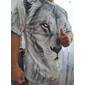 Homme Unisexe Lion Impressions Graphiques T-shirt Manche Courte T-shirt Impression 3D Col ras du cou Chemise Designer Occasionnel Grand et Long Quotidien Fête Gris Été Vêtement Tenue S M L XL XXL 3XL