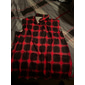 Homens Camisa Social camisa de verão Camisa da verificação camisa de botão Camisas xadrez Amarelo Vermelho Azul Sem Manga Xadrez Aberto para a Lateral Ao ar livre Rua Botão para baixo Roupa Moda