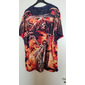 Voor heren Grafisch Doodskoppen Vlam Motor T-shirt Motorfiets T-shirt Korte mouw T-shirt 3D-afdrukken Strakke ronde hals Overhemd Vintage Modieus Ontwerper Buiten Dagelijks Sport Blauw Oranje Grijs