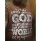 Herren Kurzarm Grafik T-Shirt 'Steh mit Gott und lass dich von der Welt beurteilen' Religiöses Glaubens-Tee