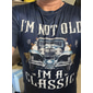 Herren T-Shirt Lustiger 'Ich bin nicht alt ich bin ein Klassiker seit 1977' Grafik Druck Vintage Klassiker Auto Geburtstag Kurzarm