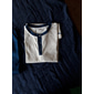 Hombre Camisa henley gofrada Tee Manga Corta Cuadros A Cuadros Moda Design Cómodo Botones Henley Casual Diario Exterior Verano Azul Piscina Negro Blanco Camiseta Henley