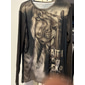 Hombre Camiseta Tee Graphic Calaveras Humano Cuello Ropa Impresión 3D Exterior Calle Manga Larga Acordonado Estampado Design Elegante Vintage Básico