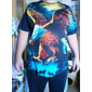 Homme Animal Aigle T-shirt Manche Courte T-shirt Impression 3D Col ras du cou Chemise Sports Mode Vêtements de sport Occasionnel Quotidien Extérieur Bleu Jaune Bleu Poudré Été Printemps Vêtement Tenue