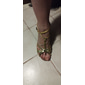 Damen-Tanzsandalen mit goldenem Glitzer, Fesselriemchen und mittelhohem Absatz – perfekt für Gesellschafts- und lateinamerikanische Tänze