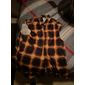 Homens Camisa Social camisa de verão Camisa da verificação camisa de botão Camisas xadrez Amarelo Vermelho Azul Sem Manga Xadrez Aberto para a Lateral Ao ar livre Rua Botão para baixo Roupa Moda