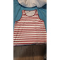 Hombre Camiseta sin mangas Top Camisetas Interiores Camisa sin mangas Sin Mangas Cuello Barco Verano A Rayas Moda Ropa de calle Ropa Deportiva Estampado Vacaciones Gimnasia Ropa Deportiva Rojo Azul