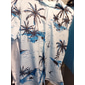 Homme Cocotier Plantes tropicales Chemise Chemise hawaïenne Chemise Aloha Manche Courte Chemise Col rabattu Mode Hawaïen Design Extérieur Plein Air Casual Noir Noir + blanc Blanche Print S M L