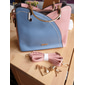 borsa da donna blu navy e rosa con ciondolo a forma di cuore – elegante borsa a tracolla e tote in similpelle per l'uso quotidiano