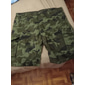 Per uomo Pantaloncini modello cargo Maglia da escursione Multi tasca Cotone Kaki Verde militare