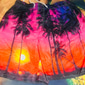 Herr Kokosnötsträd Boardshorts Badshorts Sommarshorts Medium Midja Hawaiisk Boho Ledigt Dagligen Helgdag Snörning med meshfoder Elastisk midja Designer Kläder