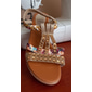 sandali con zeppa da donna con decorazioni in strass – comodi cinturini elastici e dettagli con motivi floreali per un abbigliamento casual estivo