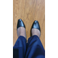 Schwarze Pumps mit niedrigem Absatz für Damen – klassische Slipper mit runder Spitze für Büro, Arbeit und formelle Anlässe