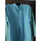 Per uomo camicia di lino Camicia Guayabera Camicia con colletto a fascia Camicia estiva Abbigliamento mare Maglietta informale Liscio Da mare Curise Nero Bianco Blu Verde Manica corta Colletto alla