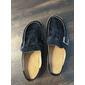 Damen-Slipper aus Wildlederimitat – lässiger, bequemer Flat mit Schnallendetail und gepolsterter Korksohle für den Alltag