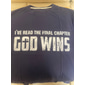 Camiseta Gráfica Masculina Manga Curta 'EU LI O CAPÍTULO FINAL DEUS VENCE' Camiseta de Fé Cristã