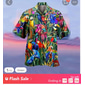 Per uomo Pappagallo Camicia Camicia hawaiana Camicia da campo Manica corta Camicia Collo ripiegabile Hawaiano Originale Informale Esterno Strada Informale Giallo Verde chiaro Rosa Stampa 3D S M L