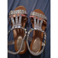 sandali con zeppa da donna con decorazioni in strass – comodi cinturini elastici e dettagli con motivi floreali per un abbigliamento casual estivo