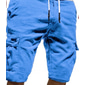 Herr Cargo-shorts Flera fickor Karta Utomhus Sport Knelängd Helgdag Utekväll Helgen Shorts Smal Sjöblå Marin Oelastisk
