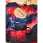 Homme Graphique Galaxie Lune effrayante T-shirt Manche Courte T-shirt Impression 3D Col ras du cou Chemise Sports Designer Classique Quotidien Sports Week-end Noir Bleu Roi Bleu Été Vêtement Tenue S